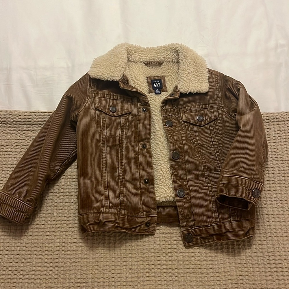 Baby Gap Corduroy Sherpa Jacket size 4